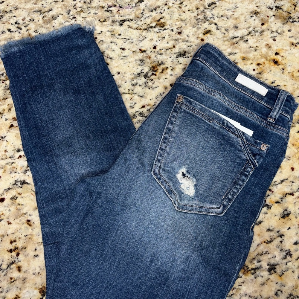 Classic Blue Distressed Women Jeans